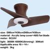 24" 32" DC Motor Small Ceiling Fan Lamp Electric Ceiling Fan With Light Bedroom  LED Tricolor Dimming Lighting Fan