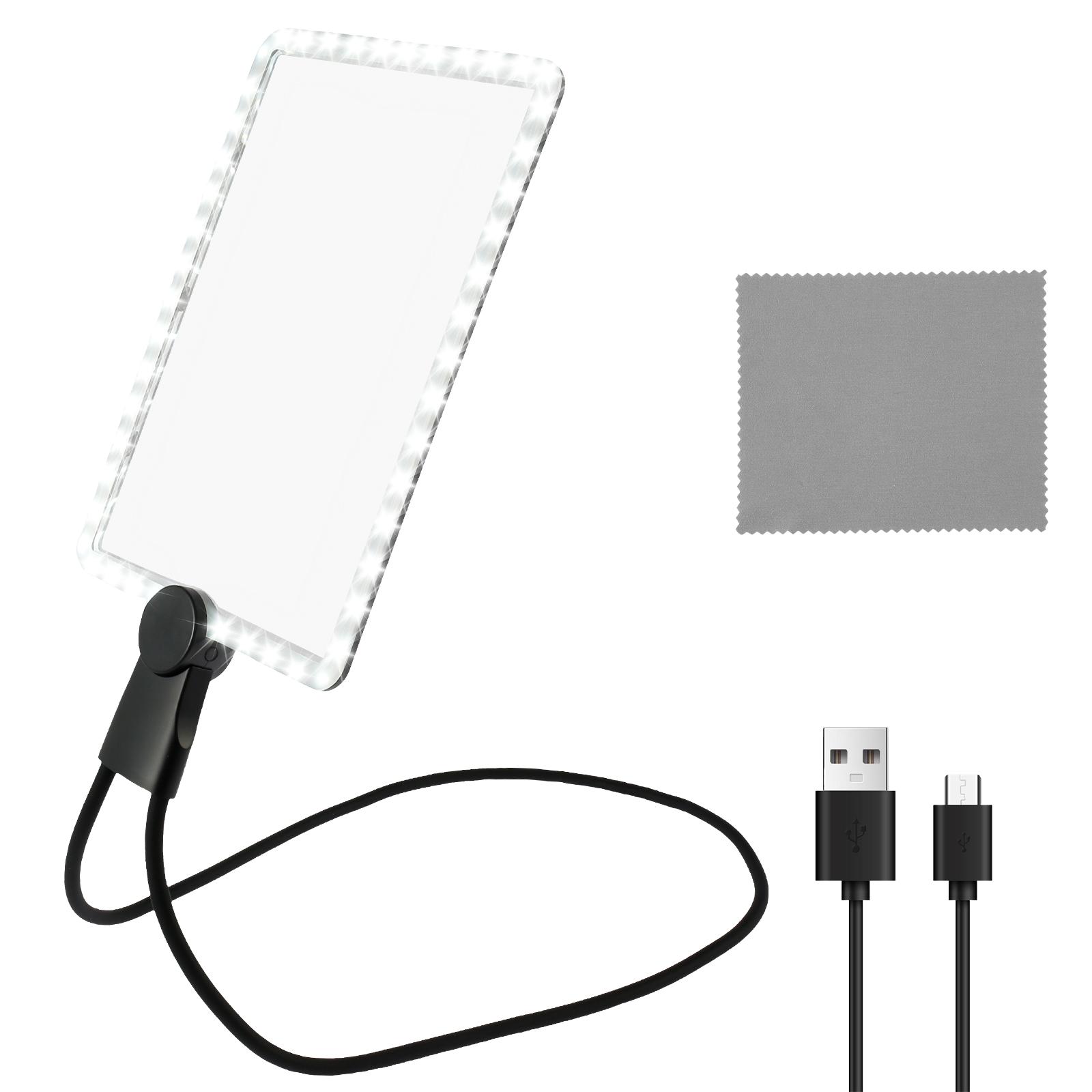 

Neck Wear Magnifier Glass LED Magnifying Hands Free Full Page Reading Magnifier 7.5 x 10.2 Inch for Elderly Reading Magnifier