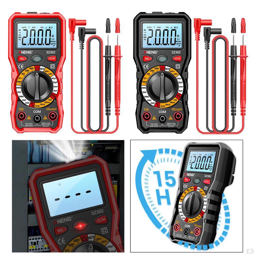 Digital Automatic Measurement DC Voltage Current Amp Multimeters Tools Meter Tester