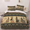 Africa Egypt King Queen Duvet Cover Egyptian Pharaoh Bedding Set For Teens Adults Ancient Frescoes 2/3pcs Polyester Quilt Cover