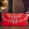 1PC Lucky Money Bag Rectangular Laser Engraving New Year Red Envelopes Marriage Hollow Embossed 3D