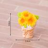 Micro Landscape Ornament with Cute Cat And Sunflower Miniature Figurines Pastoral Healing Scene Ornament for DIY Dollhouse