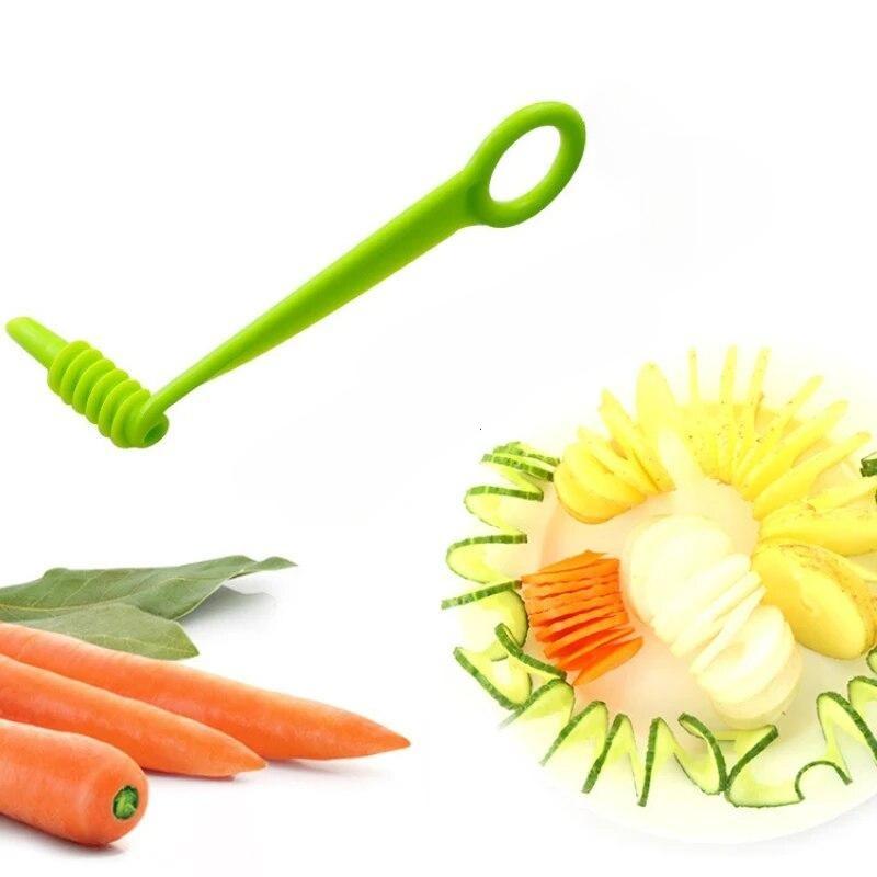 1pcs Spiral Slicer Blade Hand Slicer Cutter Cucumber Carrot Potato Vegetables Knife Kitchen Accessories Tools