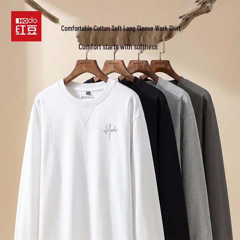 Hodo Men's Heavyweight Cotton Long Sleeve T-Shirt