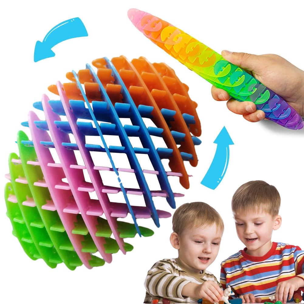 Solucan Fidget Oyuncak 3D Baskılı Kendin Yap Esnek Elastik Örgü Benzersiz Bulmaca Serbest Bırakma Dekompresyon Deformasyon Solucan Stres Giderici Oyuncaklar
