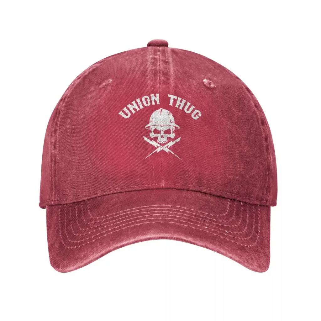 Union Thug Electrician Baseball Cap Vintage Distressed Denim Engineer Gift Headwear Men Women Hats Cap