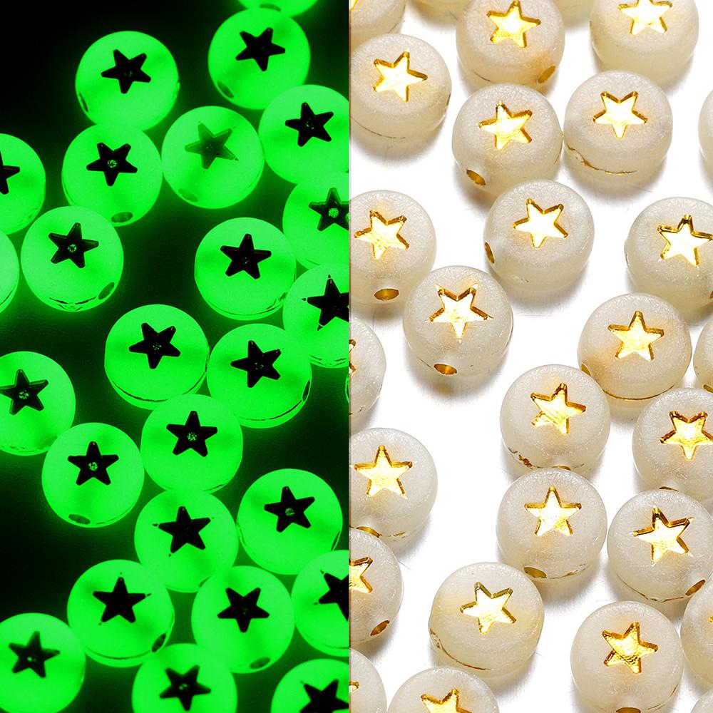 100 Stück/Beutel 7mm Acryl Buchstabenperlen Alphabet Rund Flach Lose Perlen Handgefertigt Für DIY Armband Schmuckherstellung Zubehör