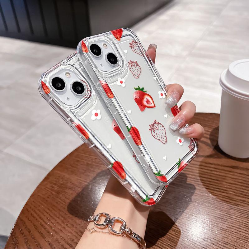 Colorful Love Heart Clear Soft Phone Case For IPhone 17 14 13 11 12 15 16 Pro Max Air 14 Plus 16E Anti-Fall Silicone Soft Cover
