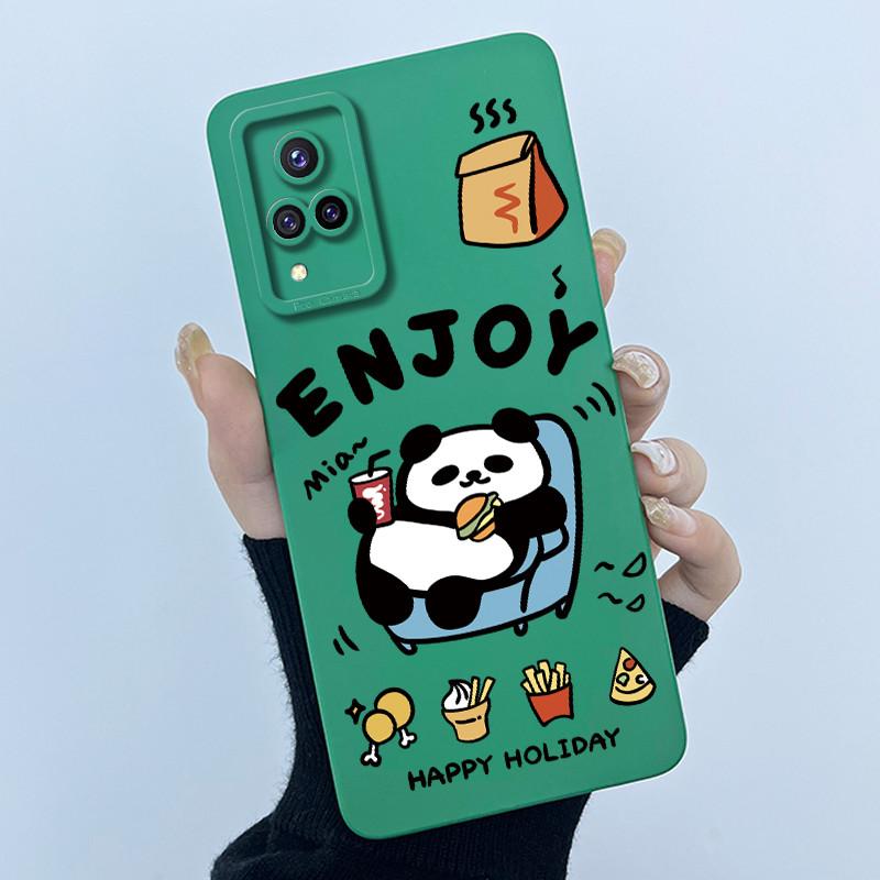 For Vivo V21 4G VIVOV21 5G Cases V2066 V2108 V2050 Soft Silicone Phone Case Sweet Printing Cute Cartoon Protective Painted Cover