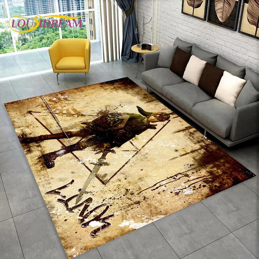 

3D Z-Zelda2 HD Link Game Cartoon Carpet Rug for Bedroom Living Room Home Sofa Decoration,Children Play Large Decor Floor Mat 40x60cm( 15x23in )