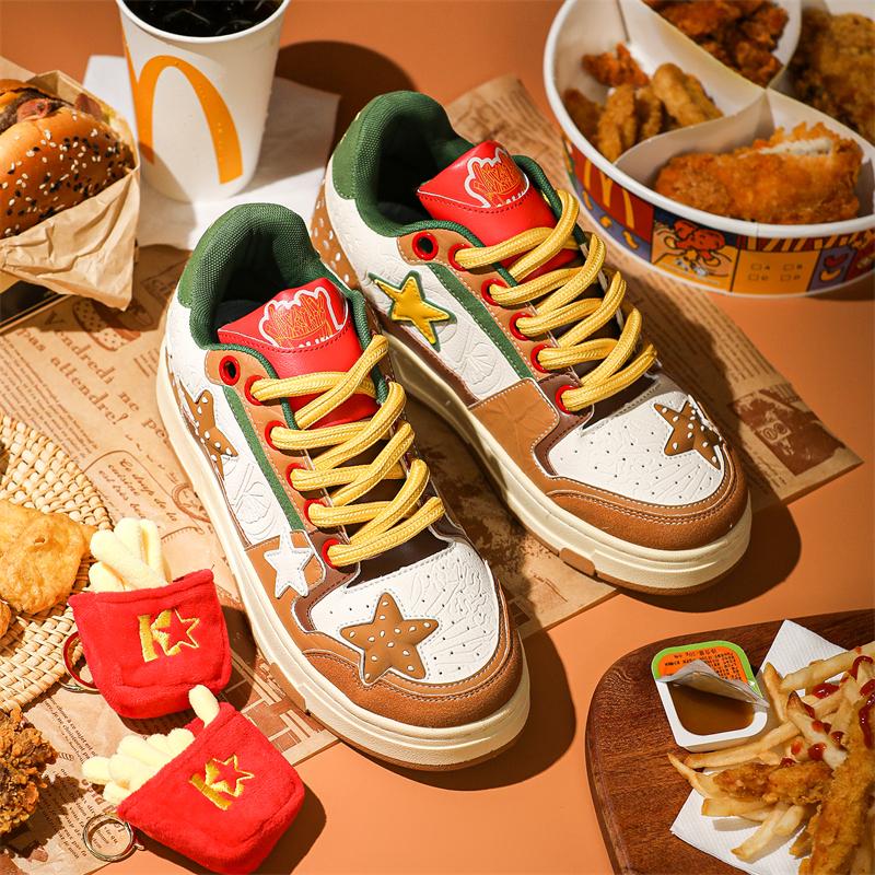 Trendy Brand New Women's Shoes Hamburger Style Niche Board Shoes Outdoor Casual Shoes Men's Street Photography Sports Shoe Women