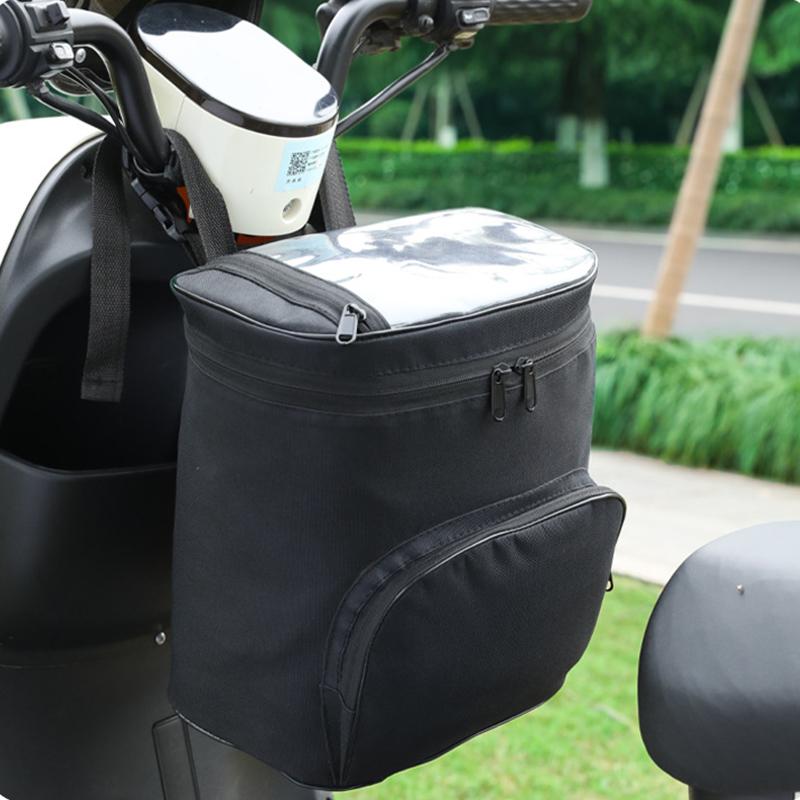 Electric Bike Helmet Hanging Bag Large Electric Bike Waterproof Front Pocket Storage Hanging Bag Artifact Raincoat Covering Bag