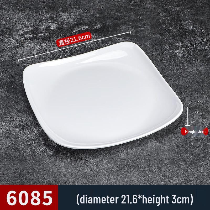 Shengjia Commercial Melamine Dinner Plates (10-Pack)
