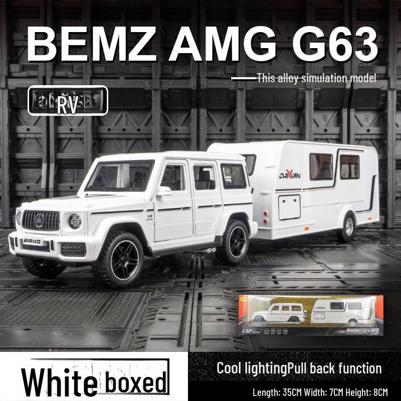 

Внедорожный автодом Zhongyuanxing 21002FC, модель из сплава: Игрушечный прицеп с инерционным механизмом для мальчиков