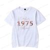 1975 Retro Limited Edition Digital Print Harajuku TShirt Summer Spring Womens Casual Short Sleeve Street Round Neck Top
