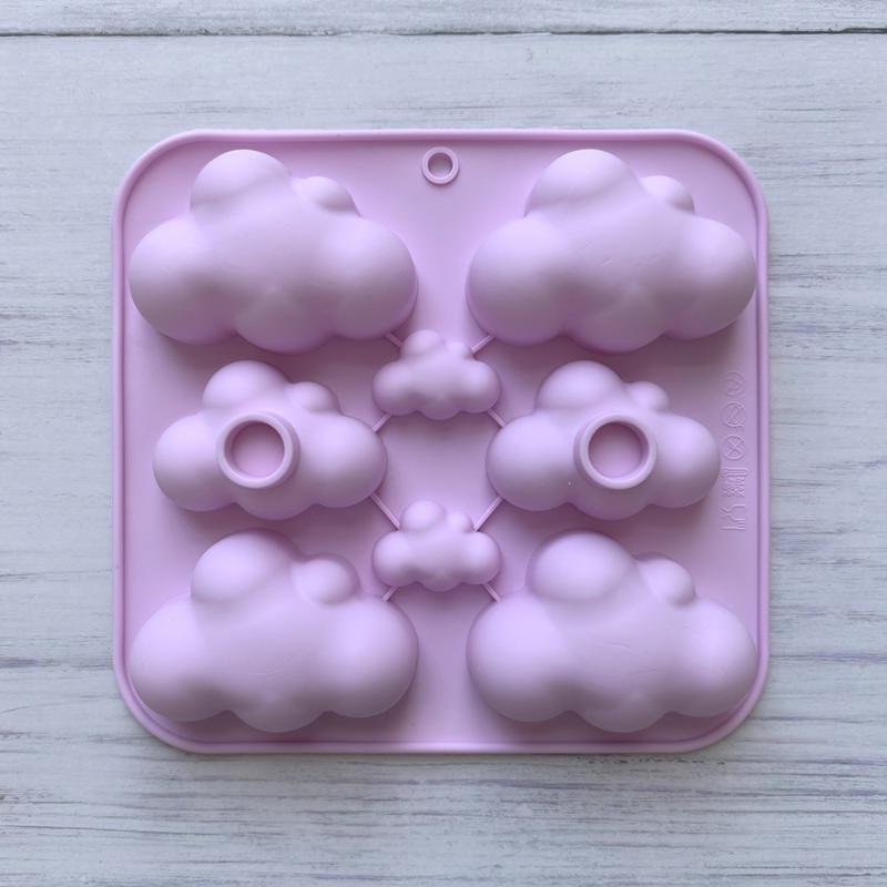 8-Cavity Candle Soap Making Cloud Shaped Silicone Candy Mould Chocolate Pudding Dessert Cake Baking Mould Kitchen Tool