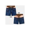 Summer Party Favorite Novelty Men Board Shorts Fake Denim 3D Print  Drawstring Shorts For Beach Pool Funny Prank Outfit