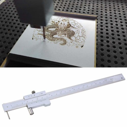 FILFEEL ?????????????????? ???????? Parallel Cross Caliper, 0-200mm Stainless Steel Parallel Cross Vernier Caliper Marking Gauge