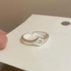 Korean Fashion Star Geometric Silver Color Open Rings For Women Girls Trendy Party Aesthetic Jewelry Y2K Harajuku Accessories