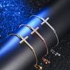Cross Jewelry Adjustable Copper Zircon Stone Bracelet For Women Gift Travel Souvenir