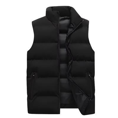 Autumn and Winter Warm Men's Vest Casual Loose Thickened Coat Men's Solid Color Simple Men's Vest