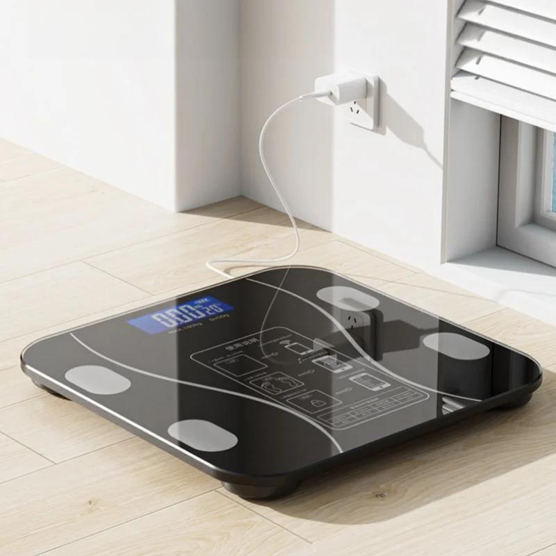 Cantar de greutate Bluetooth Cantar inteligent de baie Masura de greutate Cantar de grasime corporala Cantar electronic multifunctional pentru oameni