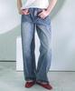 VIVACIOUS Beads Baggy Denim Pants Black