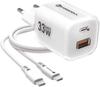 Forcell F-Energy GaN III VT-41 33W Wall Charger USB-C USB-A PD 3.0 White