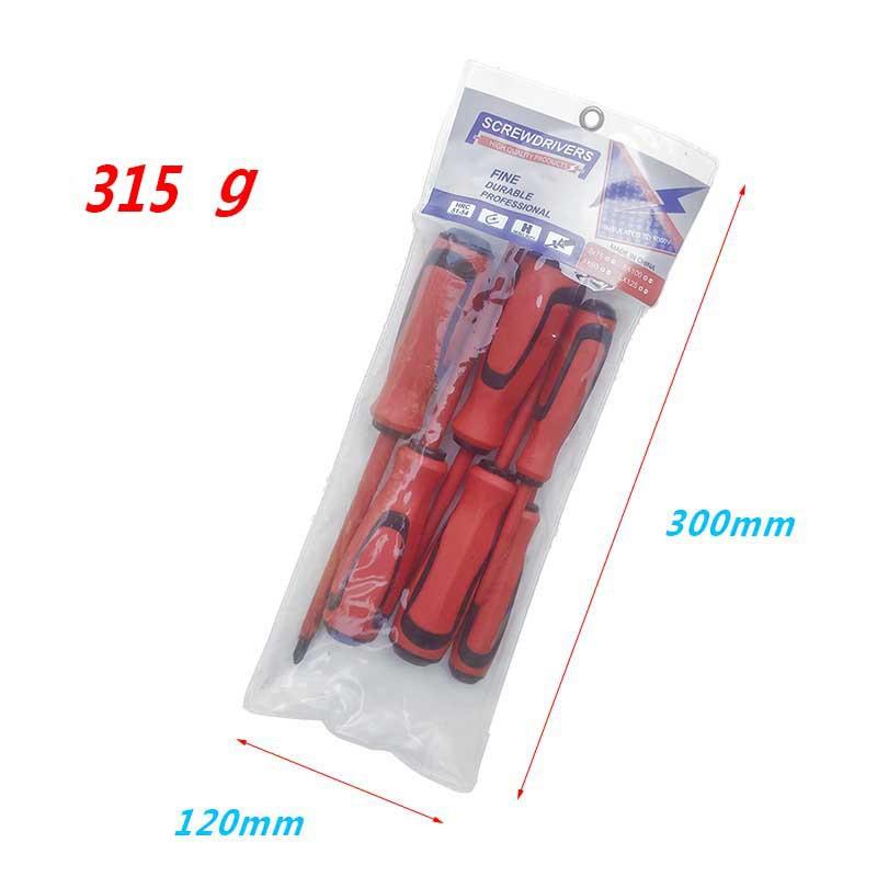 Insulated Screwdrivers High Hardness Chrome Vanadium Steel Cross Straight Heads Magnetic Screw Driver Electrician Hand Tool красный