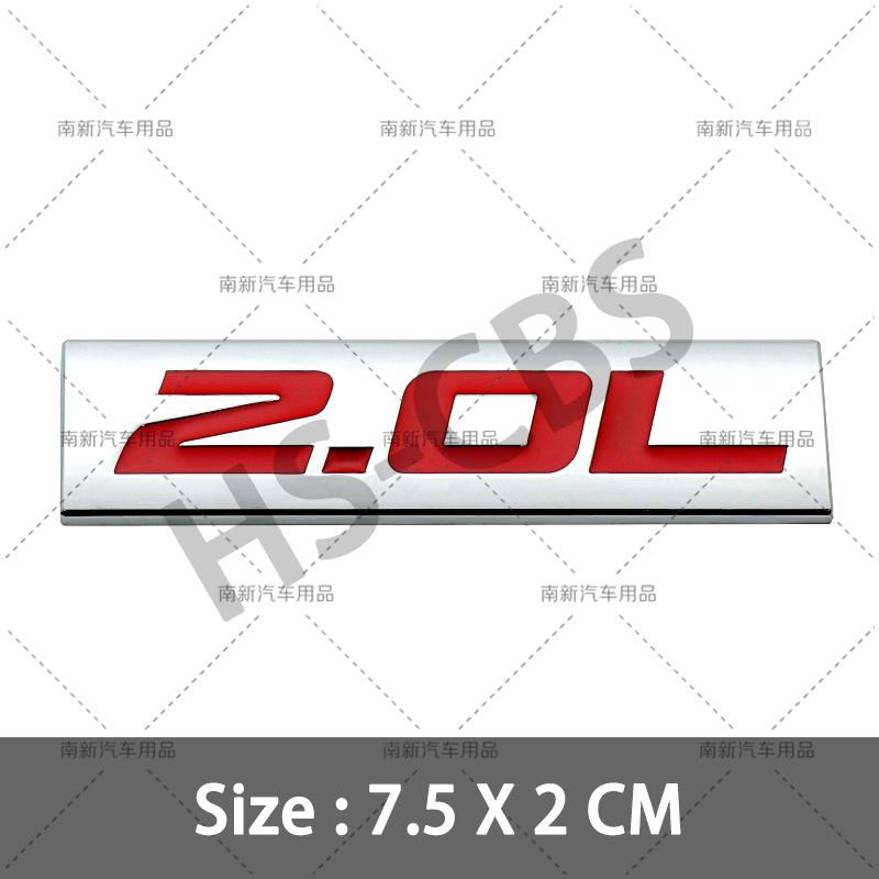 

3D Metal 2.0L 2.2L 2.3L 2.4L 2.5L 2.6L 2.7L 2.8L Car Engine Displacement Badge Rear Trunk Emblem Stickers Decorative Accessories