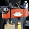 For All Fit Car Storage Bag Behind Seat Waterproof PU Leather Car Organizer Storage Bag Seat Organizer Foldable Multipurpose Car