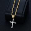 2026 Jewelry Fashion Trend Inlaid Zircon Cross Pendant Necklace Men's Party Jewelry Accessories