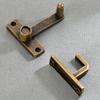 1Set Vintage Brass Sliding Window Door Latch Handle Home Hardware Safety Lock Catch - Anti-Theft Door Buckle for Barn Doors.