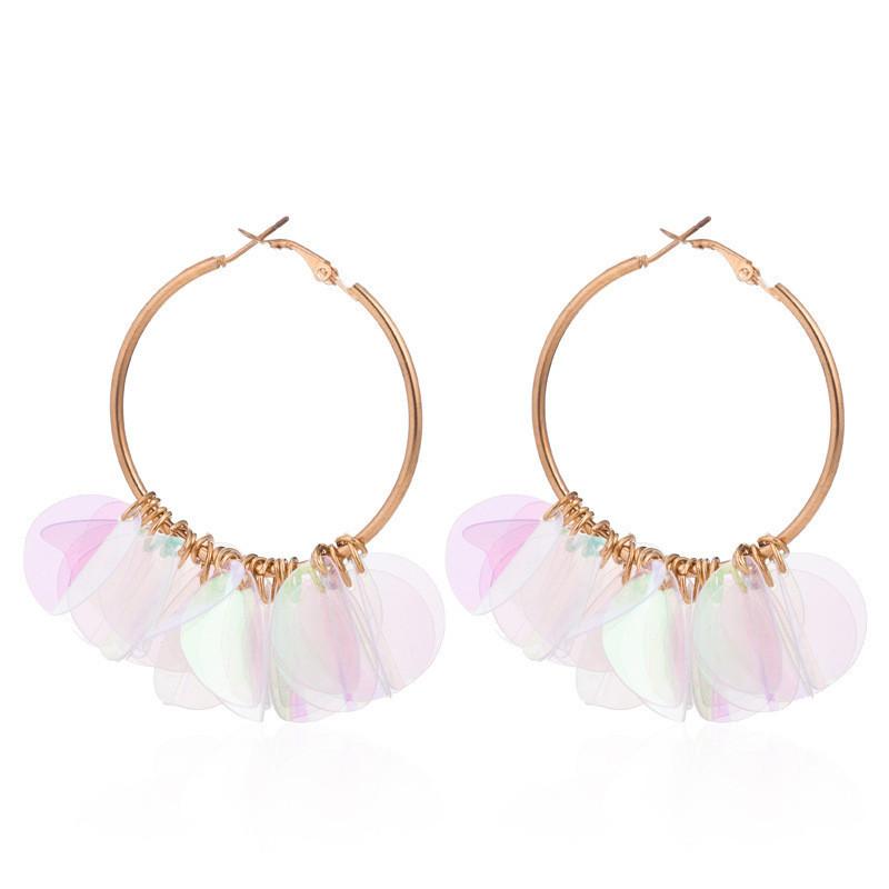 

Colorful Flower Sequin Earrings In Alloy For Trendy And Style Creative чистый
