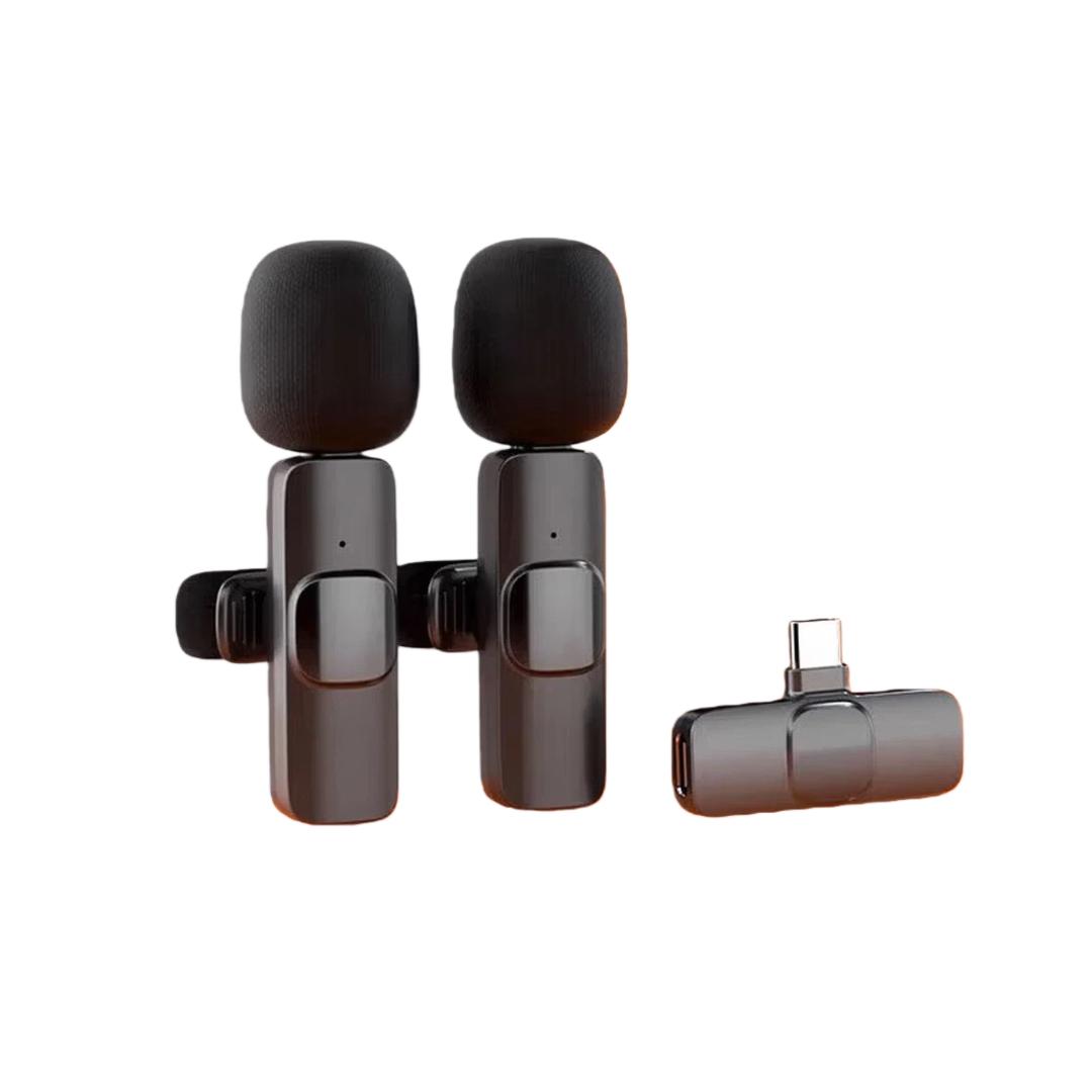 

KOVOL Wireless Lavalier Microphone, Recording, Short Videos, Portable Microphone with Two Mics, Compatible with Apple And Android, Type-C чорний