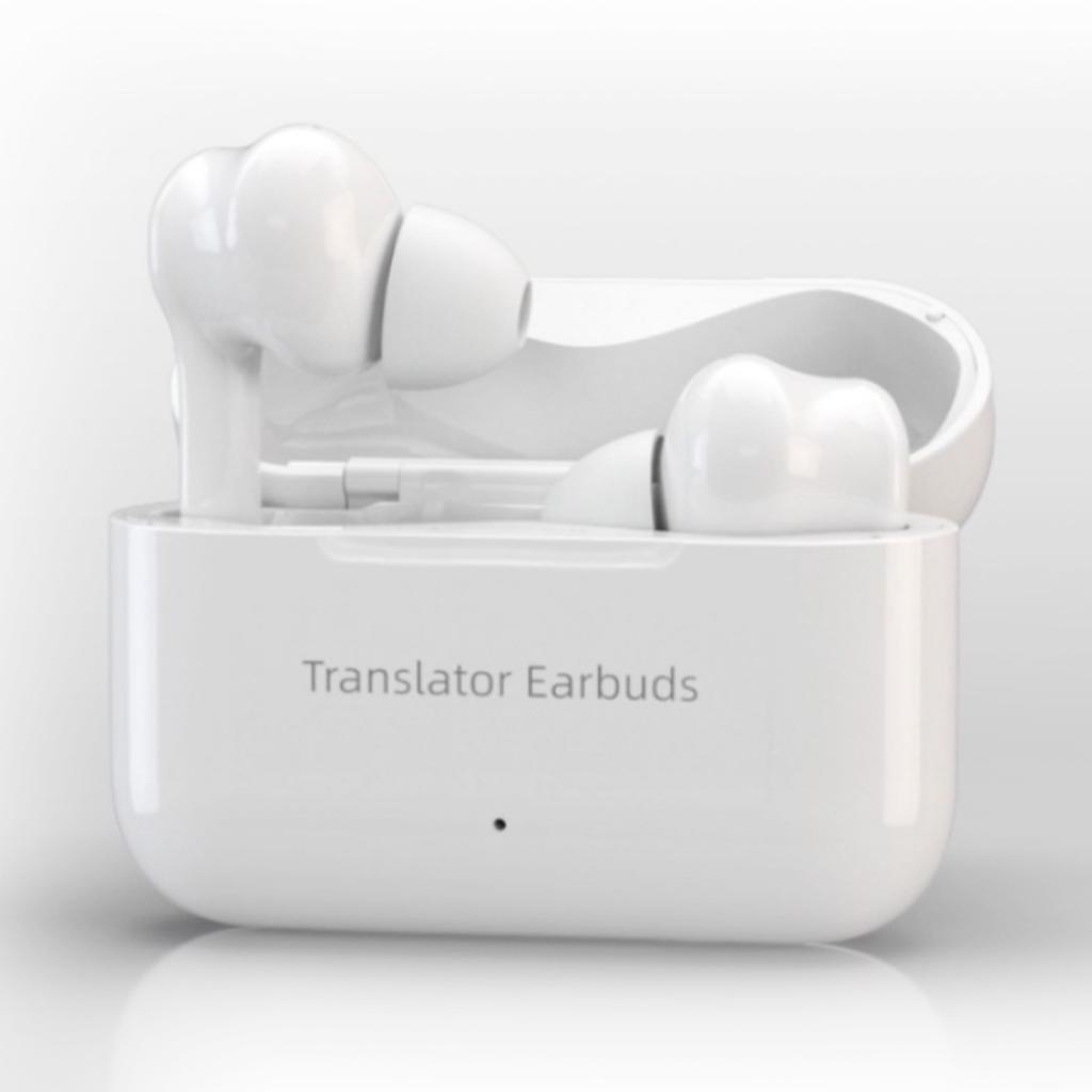 Language Translator Earbuds 127 Languages High Accuracy Dual Mic Noise Reduction Real Time   Translation Earbuds