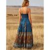 New Boho Dress for Women, Summer Sexy V Neck Printed Fashion Casual Dress, European American Style