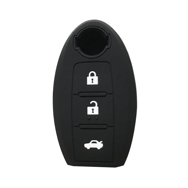 

Silicone Key Cover for Nissan X Trail T32 Fuga TEANA Car Key Case for Nissan Tiida Qashqai Skyline Juke Alissa Case for Keys чорний