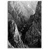Canvas Print, Mountain Landscape Black and White