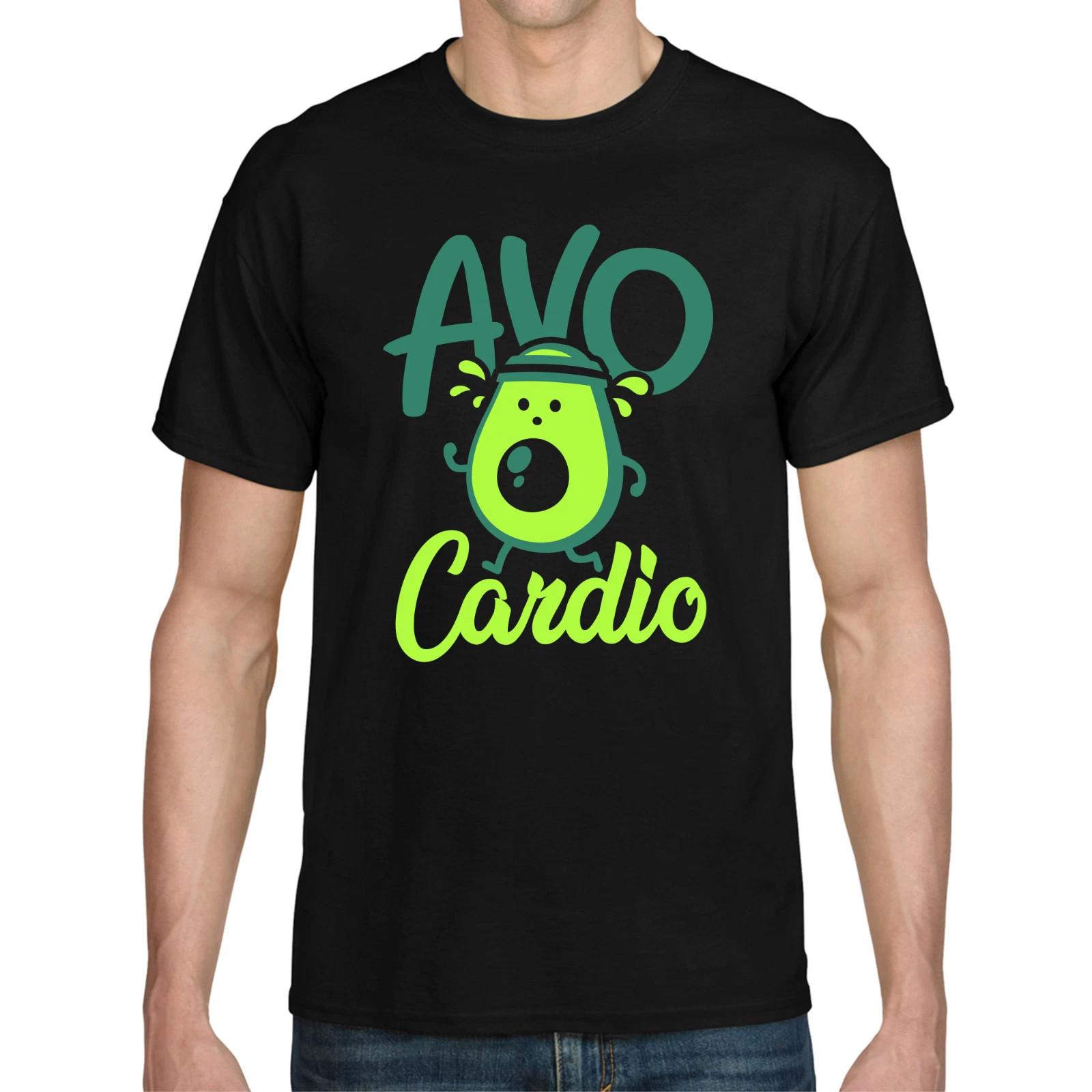 Men s and Women s T-shirts AVOCARDIO Avo Cardio Avocado Jogging Gym Sayings Funny Fun Comedy Fun XXL