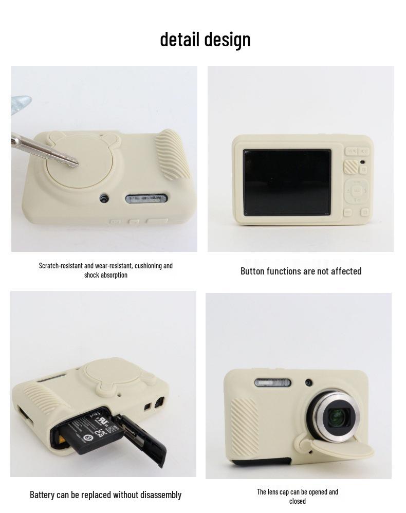 Funda Protectora de Silicona con Tapa para Kodak FZ55 - Bolsa para Cámara Anti-Arañazos y Anti-Caídas