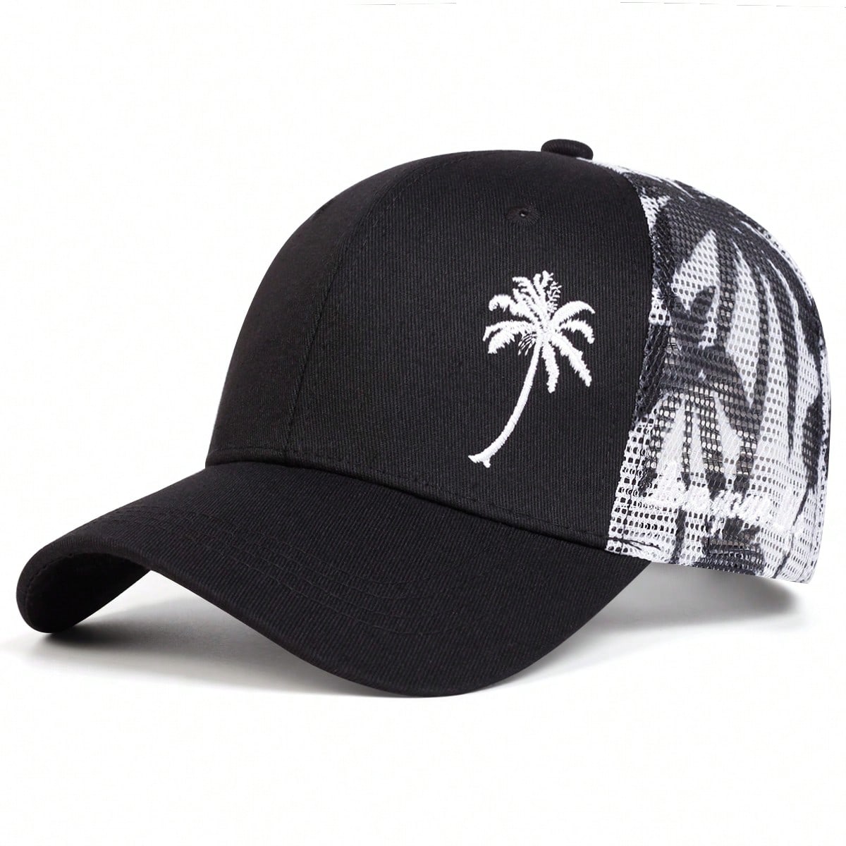 

Men s Sun Protection Casual Mesh Cap Coconut Tree Truck Driver Hat gorras de béisbol moto gp baseball caps for men Adjustable чорний