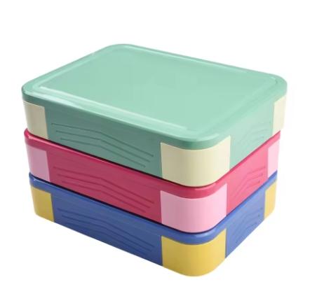 1/3pcs Food grade 1330ml container sealed bento box with 6 compartments suitable for outdoor dining microwave heating bento box
