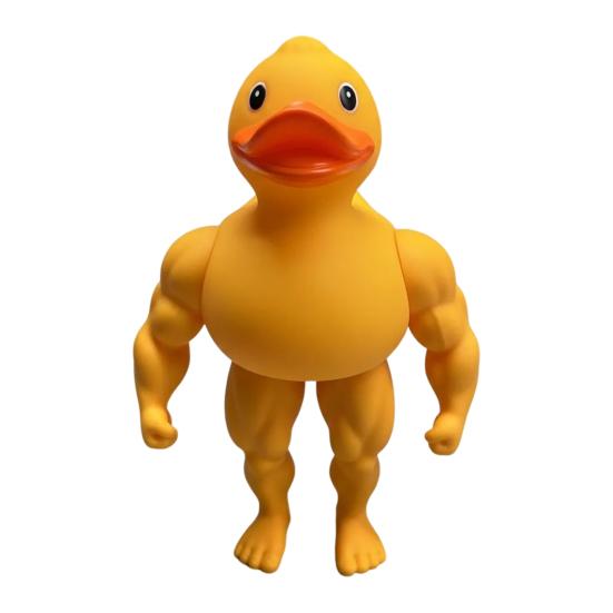 Muscle Duck Figurine The Gym Bro of The Duck World 3D Printed Muscular Duck Statue Gift for Fitness Lovers Protein Powder Hoarders