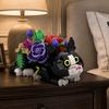 Cat Flower Bouquet Succulent Planter Building Blocks Set Creative Plants and Animals Model Decoration DIY Bricks Toys Xmas Gifts