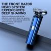 USB-Rechargeable Men's Washable Electric Razor with Intelligent Floating Three-Blade System