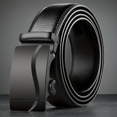 Men Belts Automatic Buckle Belt PU Leather High Quality For Men Leather Strap Casual For Jeans