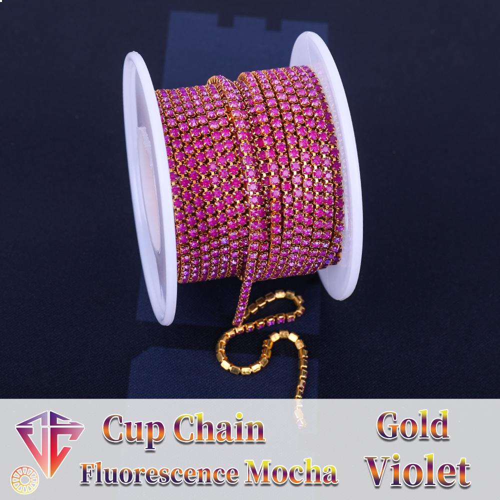 Catena ad Artiglio Fluorescente da Boutique Weichen, Catena Mocha Criptata, Trapano Luminoso, Catena di Diamanti Flash, Accessori di Abbigliamento Fai da Te