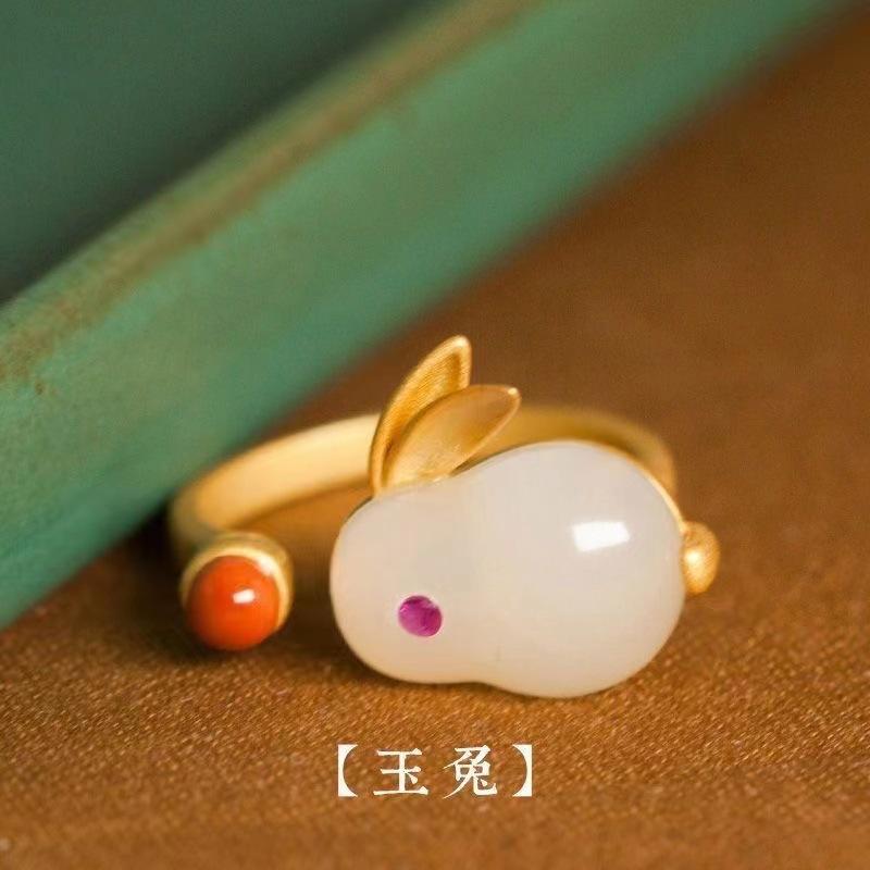 

Jade Rabbit Bracelet Women Niche Deign High Value tudent Bracelet Girlfriend Antique Birthday Gift