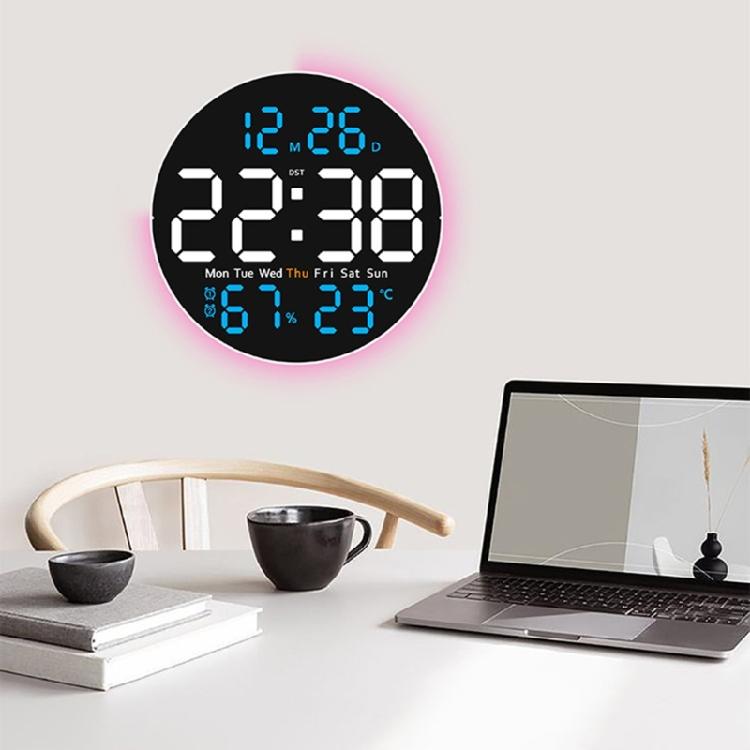 10Inch Digital Wall Clock Remote Controlled 2 Alarms Large LED Display 10 Brightness For Home Office Bedroom Decoration